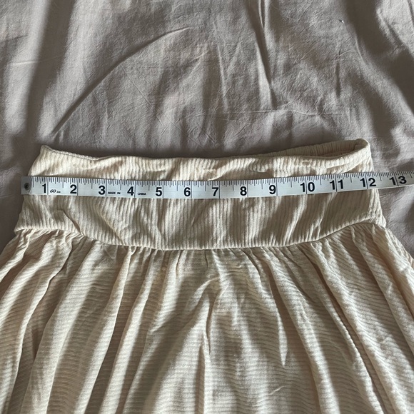 Free People Beige Tan Ashlyn V Neck V Back Summer Beachy Skirt Set Size Small - Picture 6 of 7